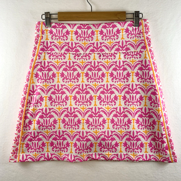 Gretchen Scott Womens Snappy Skort Sz S Preppy Resort Tennis Demask‎ Print - Picture 4 of 15